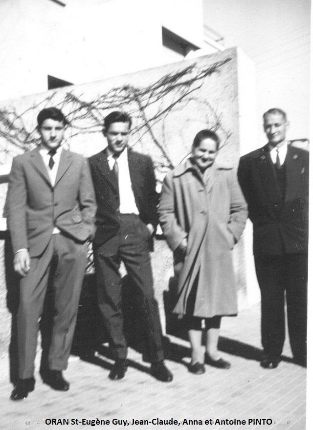 ORAN - St-Eugene Guy Jean-Claude et  mes parents Anna et Antoine Pinto1961.jpg